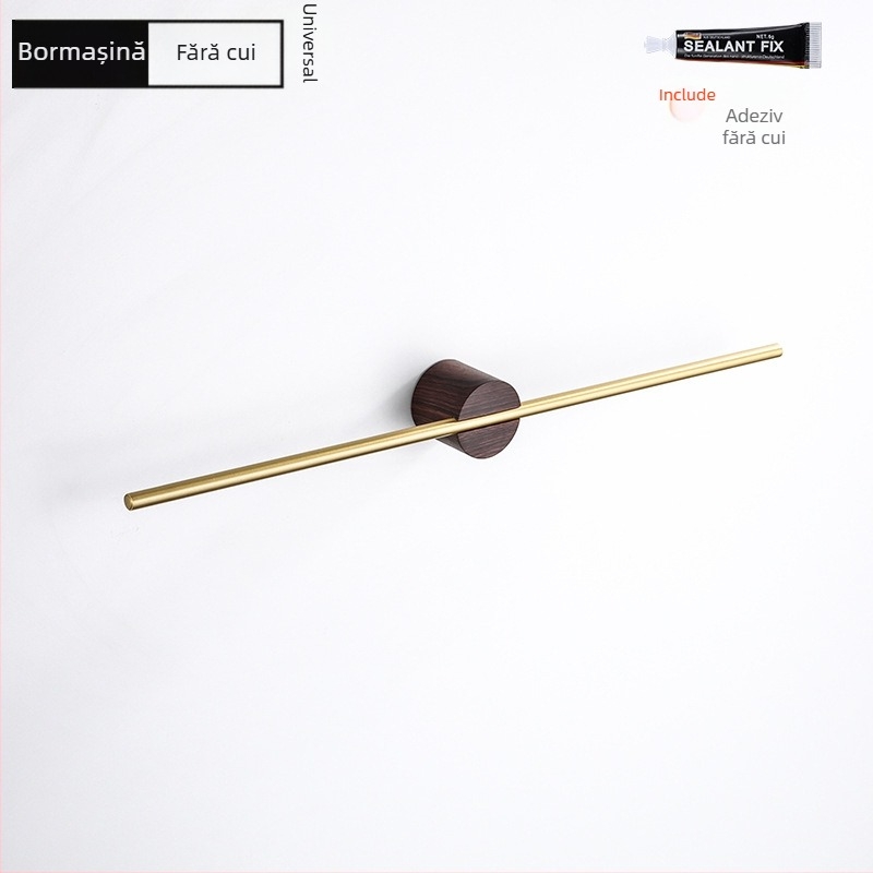 Suport pentru prosoape din aliaj de aluminiu, finisaj vopsit/oxidat, tijă unică, încărcare 10 kg, stil Light Luxury, Nordic minimalist