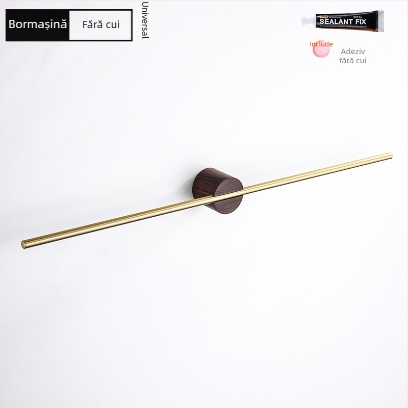 Suport pentru prosoape din aliaj de aluminiu, finisaj vopsit/oxidat, tijă unică, încărcare 10 kg, stil Light Luxury, Nordic minimalist