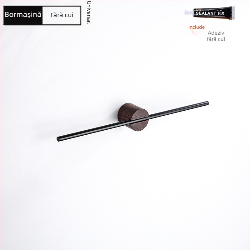 Suport pentru prosoape din aliaj de aluminiu, finisaj vopsit/oxidat, tijă unică, încărcare 10 kg, stil Light Luxury, Nordic minimalist