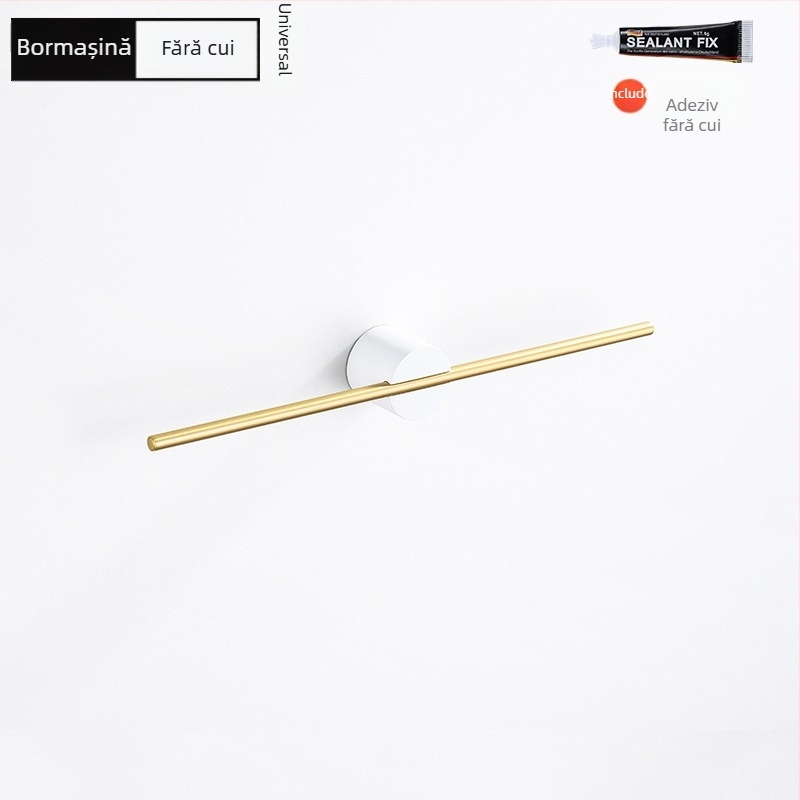 Suport pentru prosoape din aliaj de aluminiu, finisaj vopsit/oxidat, tijă unică, încărcare 10 kg, stil Light Luxury, Nordic minimalist