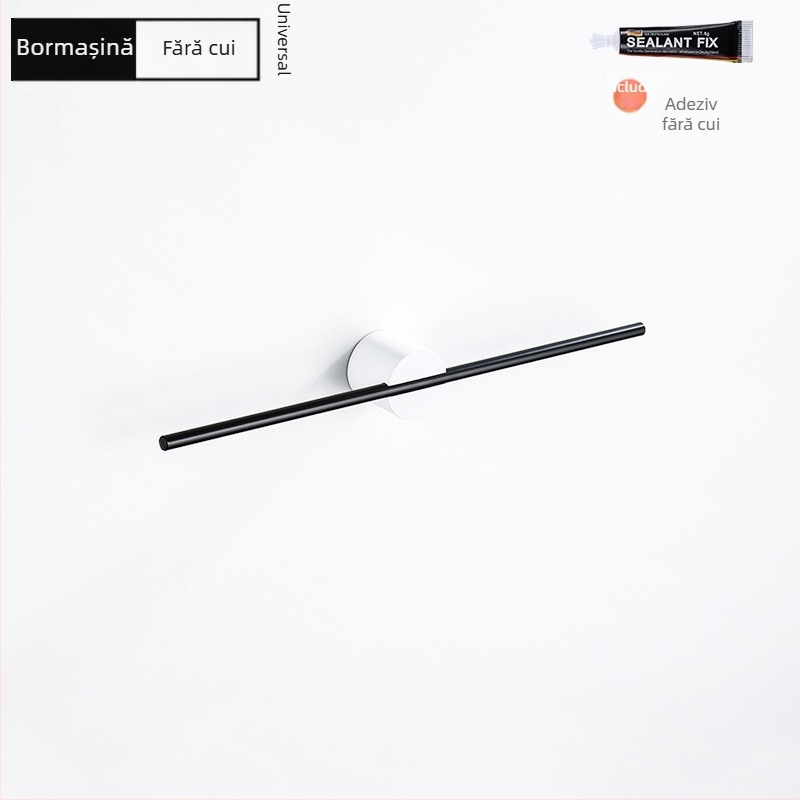 Suport pentru prosoape din aliaj de aluminiu, finisaj vopsit/oxidat, tijă unică, încărcare 10 kg, stil Light Luxury, Nordic minimalist