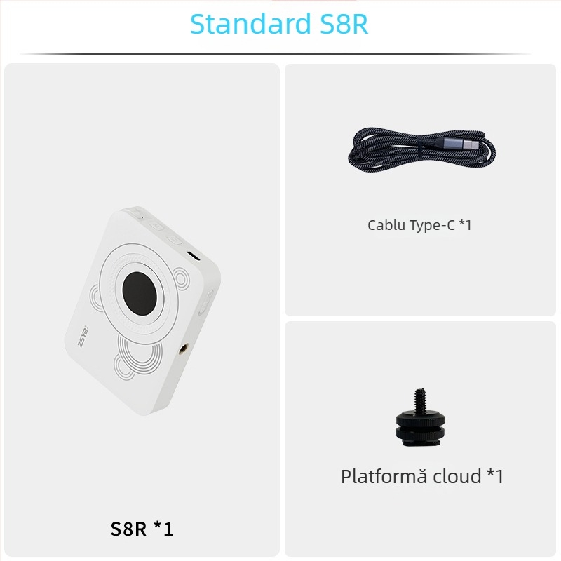 Lumină LED mini pentru telefonul mobil – model S8r, iluminare foto portabilă cu baterie încorporată, utilizare manuală, 5V, sub 10W