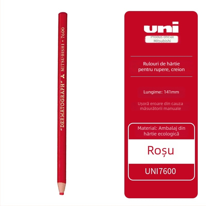 Mitsubishi 7600 creion cerat pe bază de ulei, vârf 0,5 mm, pentru scriere pe film/piele/sticlă/metale