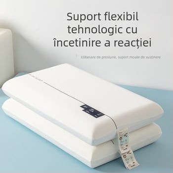 Pernă din spumă cu memorie, dreptunghiulară, lavabilă, pentru somn profund, greutate 1.0–1.5 kg