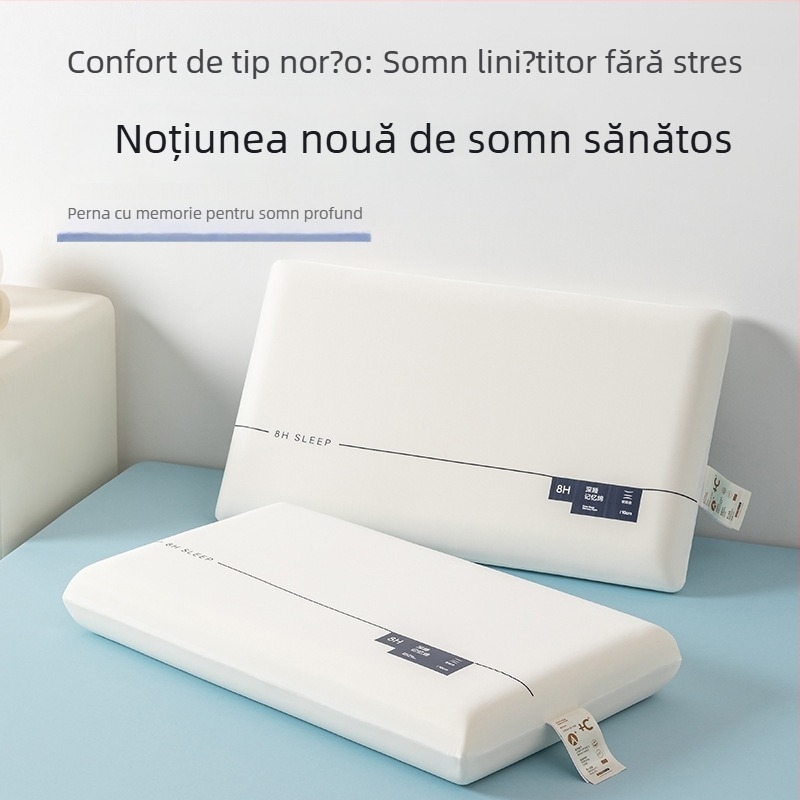 Pernă din spumă cu memorie, dreptunghiulară, lavabilă, pentru somn profund, greutate 1.0–1.5 kg