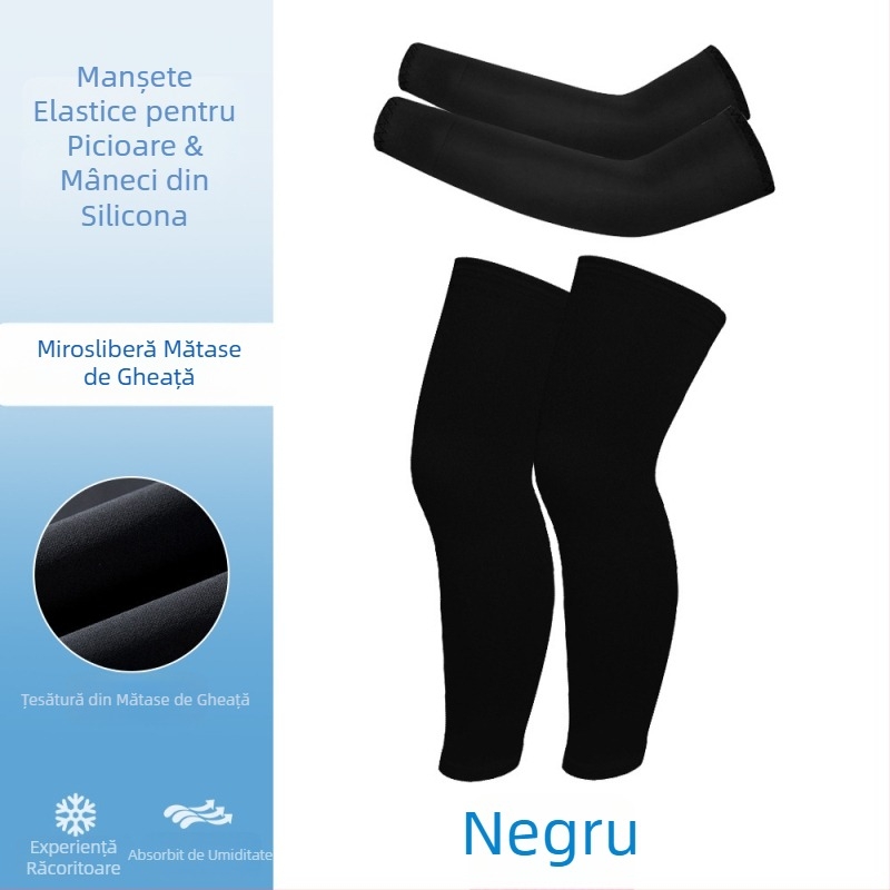 Set de manșete pentru bicicletă în aer liber, respirabile, protecție UV, elastice, unisex pentru copii