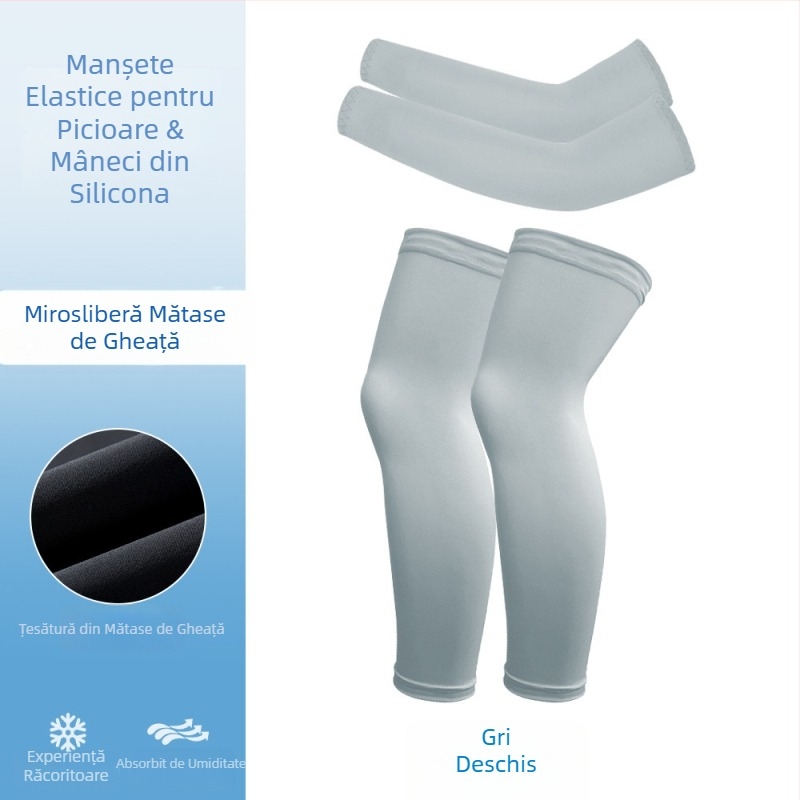 Set de manșete pentru bicicletă în aer liber, respirabile, protecție UV, elastice, unisex pentru copii