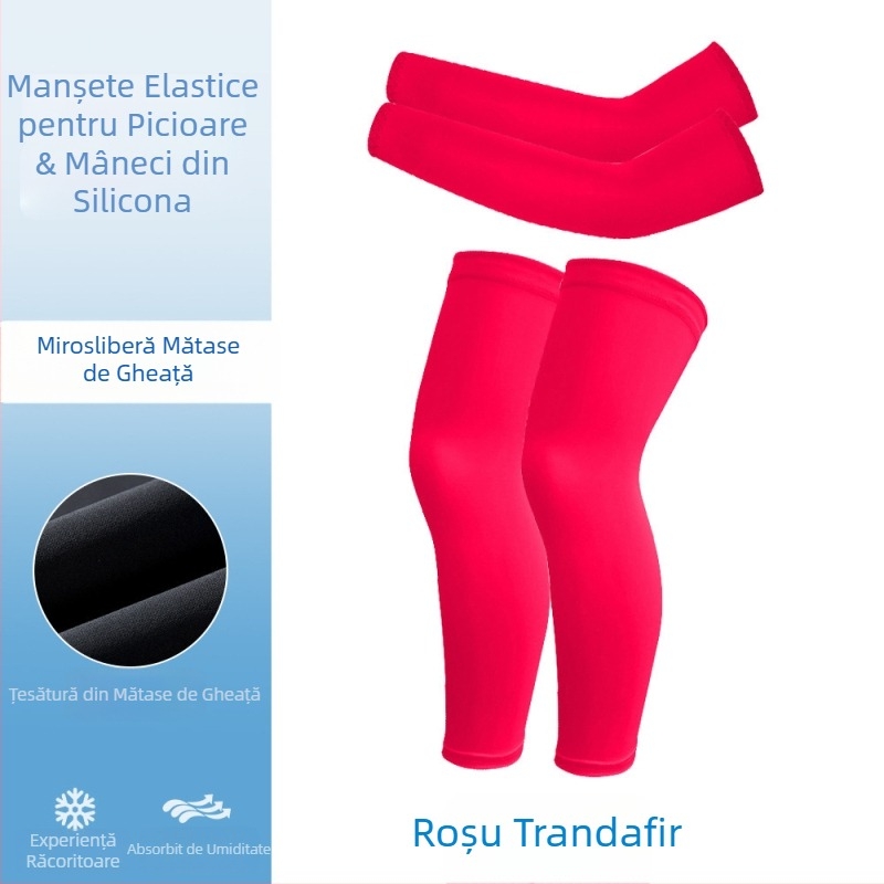 Set de manșete pentru bicicletă în aer liber, respirabile, protecție UV, elastice, unisex pentru copii