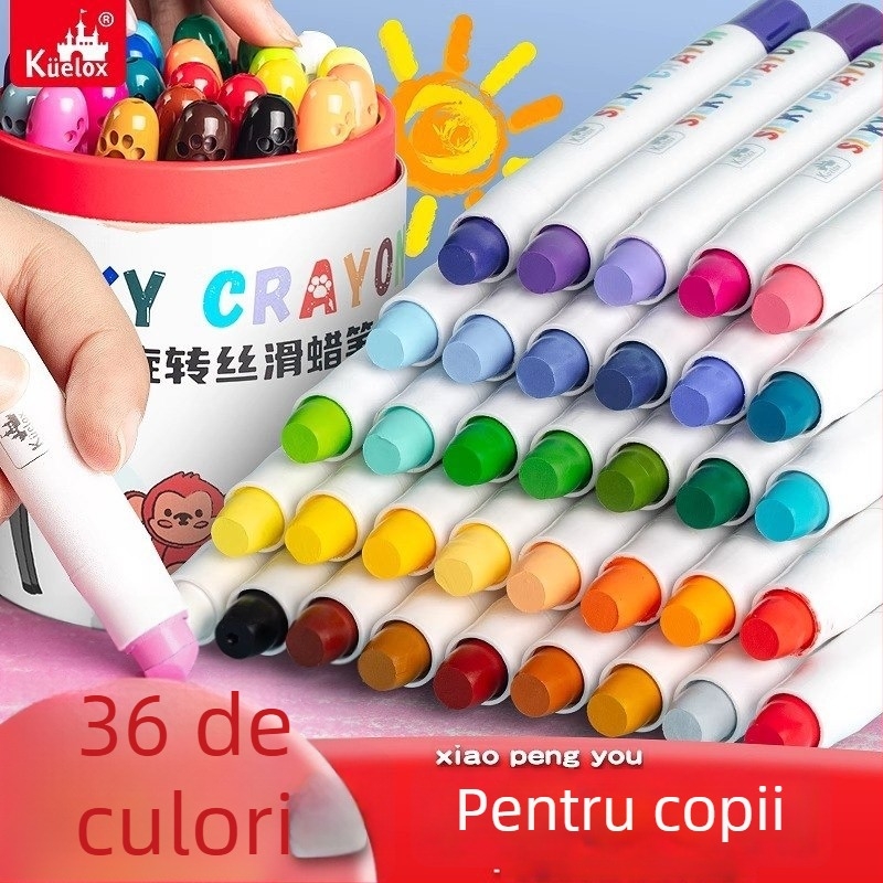 GROBES Creion rotativ pentru pictură, seria Rotating crayon, corp din plastic, vârf rotund, ștergibil