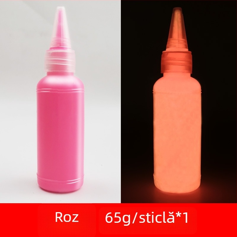 Vopsea acrilică luminoasă, 60 ml, pe bază de apă, strălucește în întuneric, pentru pictură pe pereți și în studio