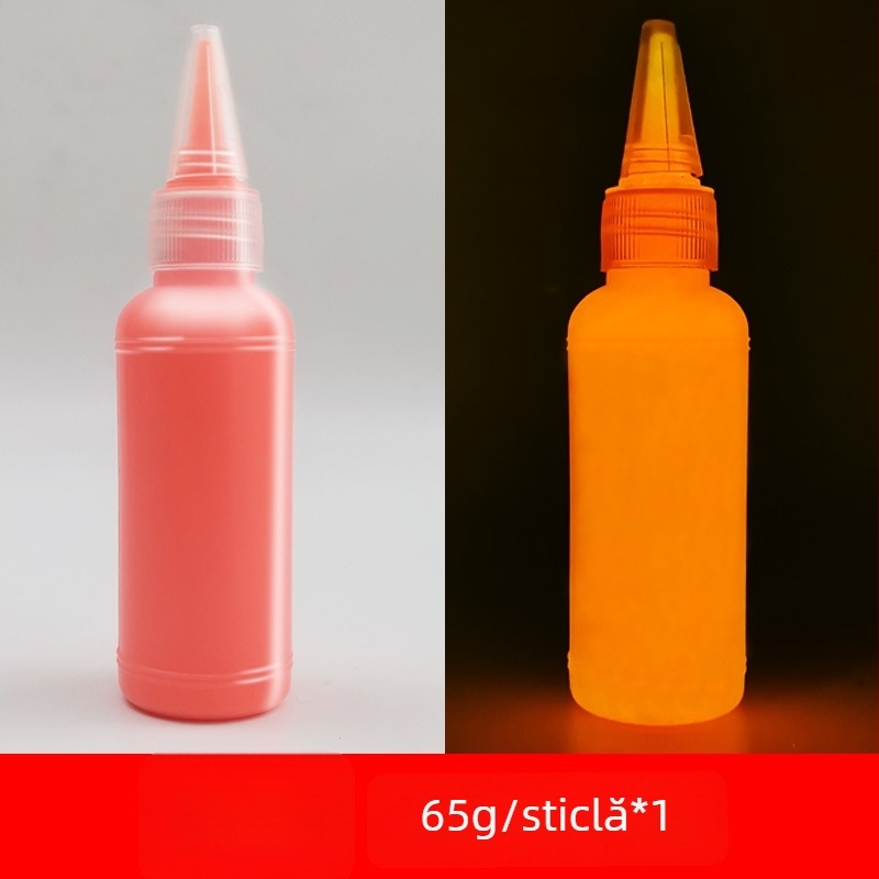 Vopsea acrilică luminoasă, 60 ml, pe bază de apă, strălucește în întuneric, pentru pictură pe pereți și în studio