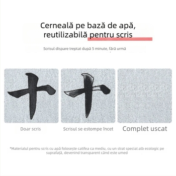 Set de caligrafie: țesătură pentru scriere cu apă, plasă cu grilă de orez, brocart nețesut, formă dreptunghiulară
