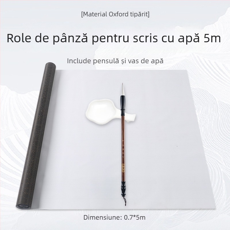 Set de caligrafie: țesătură pentru scriere cu apă, plasă cu grilă de orez, brocart nețesut, formă dreptunghiulară