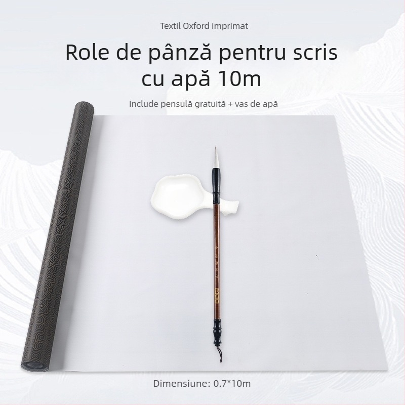 Set de caligrafie: țesătură pentru scriere cu apă, plasă cu grilă de orez, brocart nețesut, formă dreptunghiulară