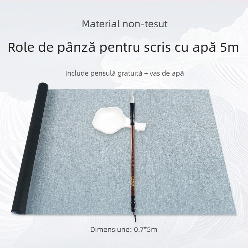 Set de caligrafie: țesătură pentru scriere cu apă, plasă cu grilă de orez, brocart nețesut, formă dreptunghiulară