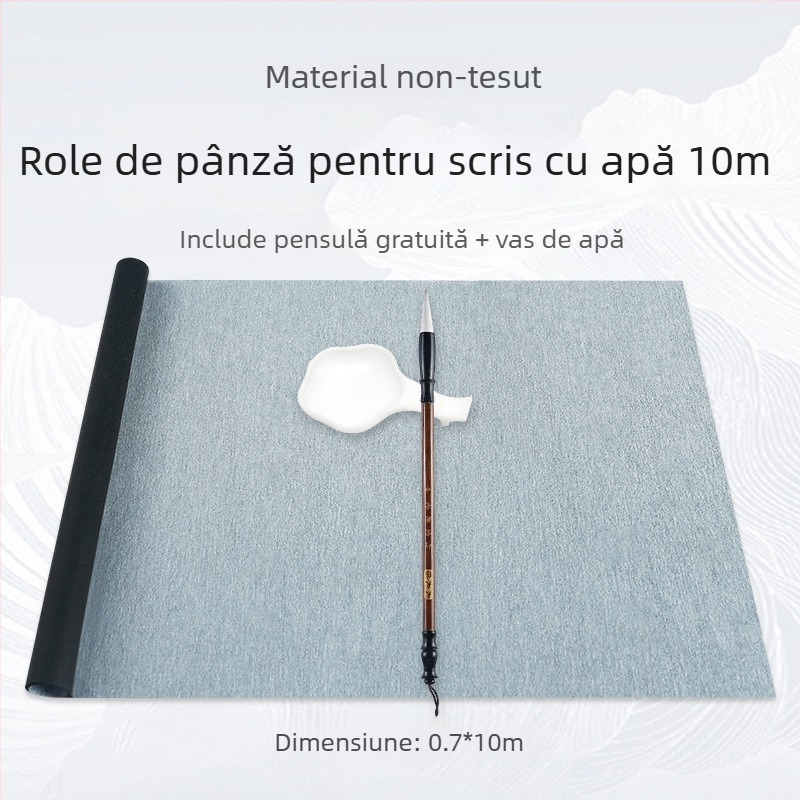 Set de caligrafie: țesătură pentru scriere cu apă, plasă cu grilă de orez, brocart nețesut, formă dreptunghiulară