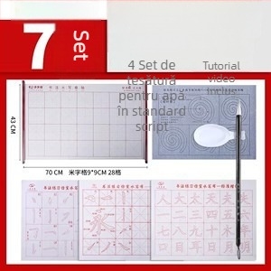Daily Practice Set Pânză pentru Scriere cu Apă, Nețesută – Rulou Dreptunghiular pentru Caligrafie