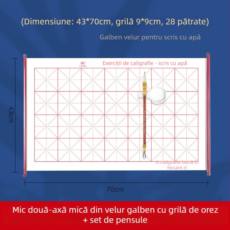 Daily Practice Set Pânză pentru Scriere cu Apă, Nețesută – Rulou Dreptunghiular pentru Caligrafie