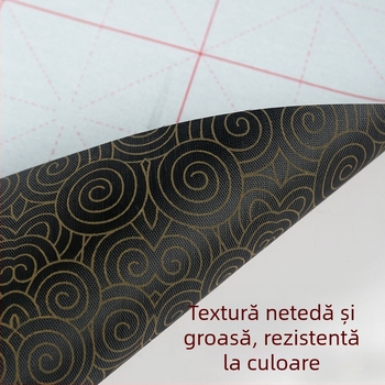 Set de caligrafie cu Water Writing Cloth și pensulă, material Oxford, hârtie de orez imitativă și foi cu grilă de orez