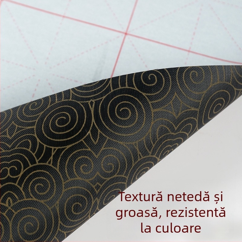 Set de caligrafie cu Water Writing Cloth și pensulă, material Oxford, hârtie de orez imitativă și foi cu grilă de orez