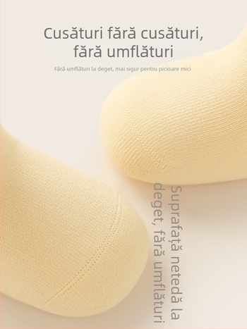 Șosete pentru copii fără cusături din 96,4% bumbac, lungime medie a tubului, respirante, unisex