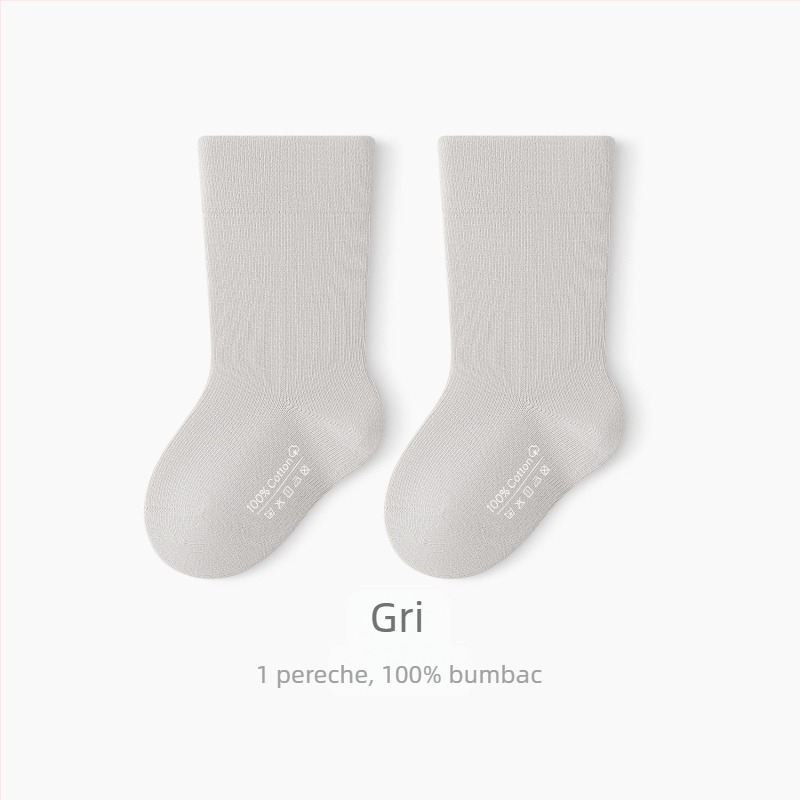 Șosete pentru copii fără cusături din 96,4% bumbac, lungime medie a tubului, respirante, unisex