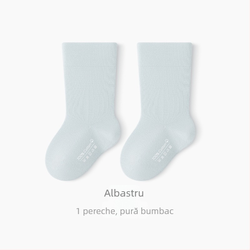 Șosete pentru copii fără cusături din 96,4% bumbac, lungime medie a tubului, respirante, unisex