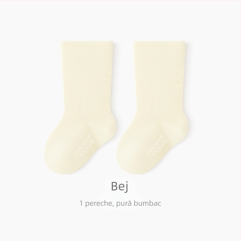 Șosete pentru copii fără cusături din 96,4% bumbac, lungime medie a tubului, respirante, unisex
