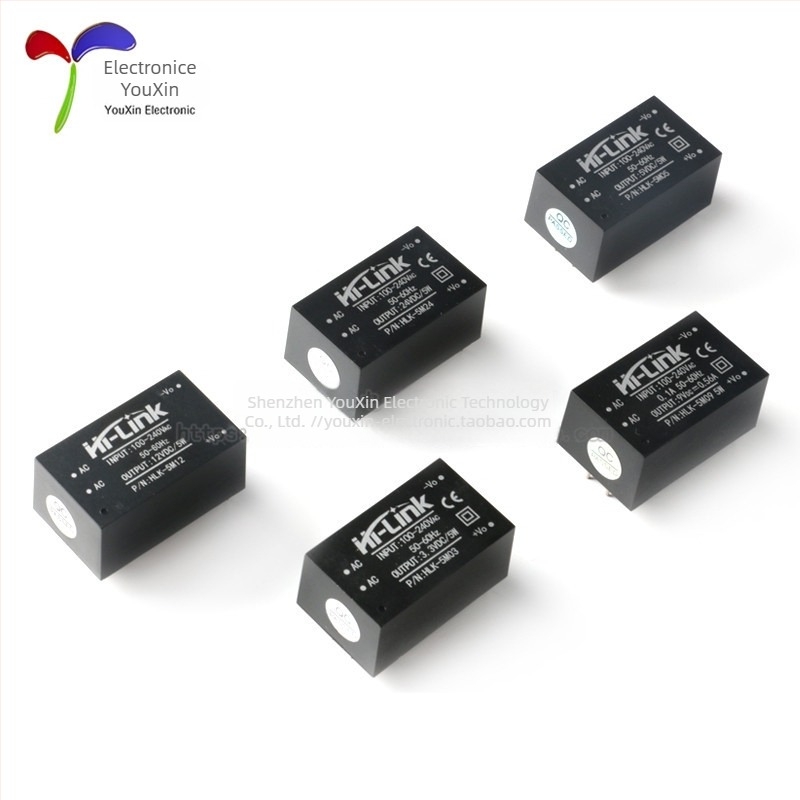 Modul sursă HLK-5M03, AC-DC, intrare 220V, ieșiri 3.3/5/9/12/24V