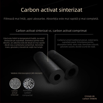 Cartuș filtrant pentru purificator de apă, cărbune activ, marca Carbon Crystal, model 100z, capacitate 6000 L