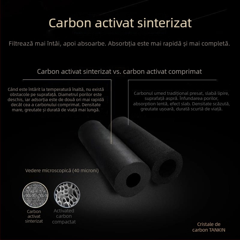 Cartuș filtrant pentru purificator de apă, cărbune activ, marca Carbon Crystal, model 100z, capacitate 6000 L