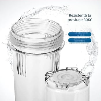 Sticlă de filtrare montată frontal, cu 4 porturi, PP cotton, cărbune activ și membrană de ultrafiltrare, port din cupru