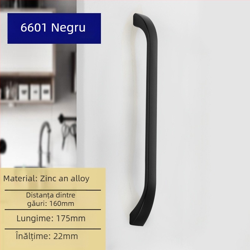 Liyu Mâner de dulap, aliaj de zinc, design cu un singur orificiu, stil modern minimalist, pentru uși și sertare de dulapuri