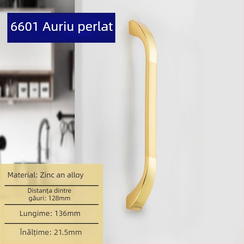 Liyu Mâner de dulap, aliaj de zinc, design cu un singur orificiu, stil modern minimalist, pentru uși și sertare de dulapuri