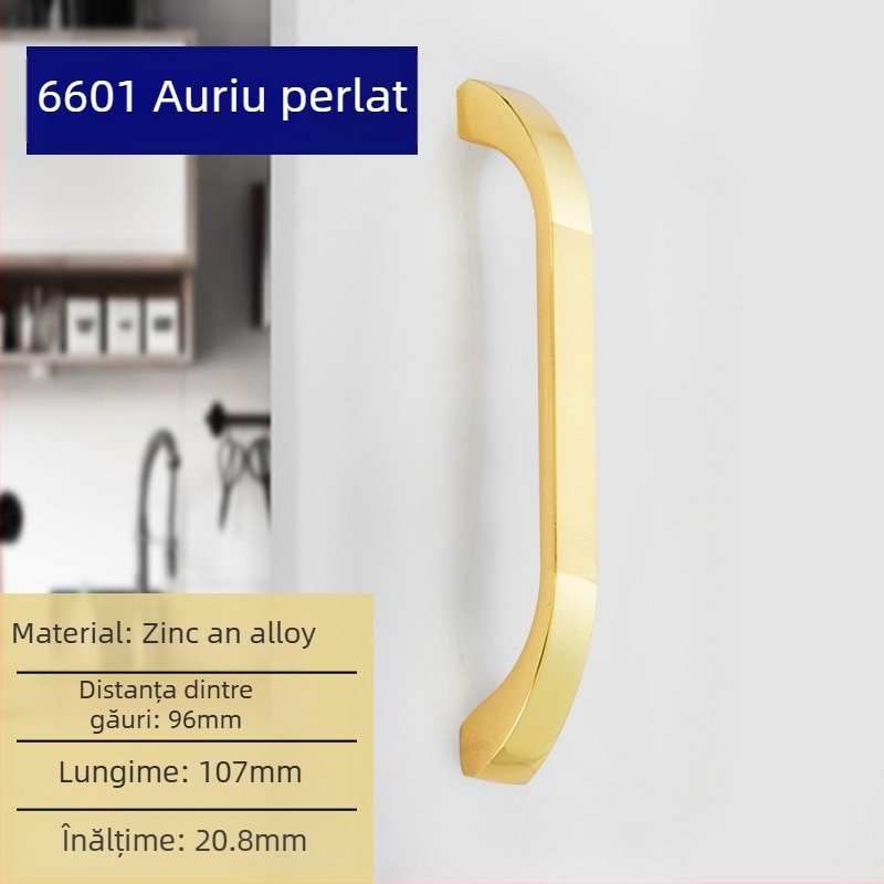 Liyu Mâner de dulap, aliaj de zinc, design cu un singur orificiu, stil modern minimalist, pentru uși și sertare de dulapuri