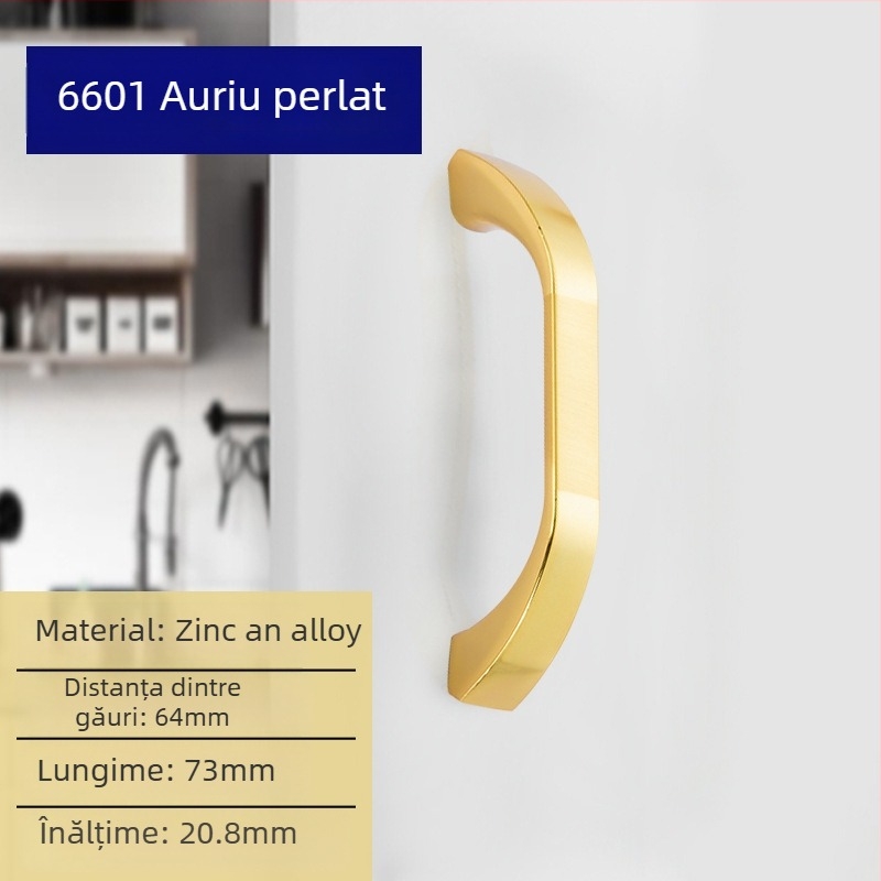 Liyu Mâner de dulap, aliaj de zinc, design cu un singur orificiu, stil modern minimalist, pentru uși și sertare de dulapuri