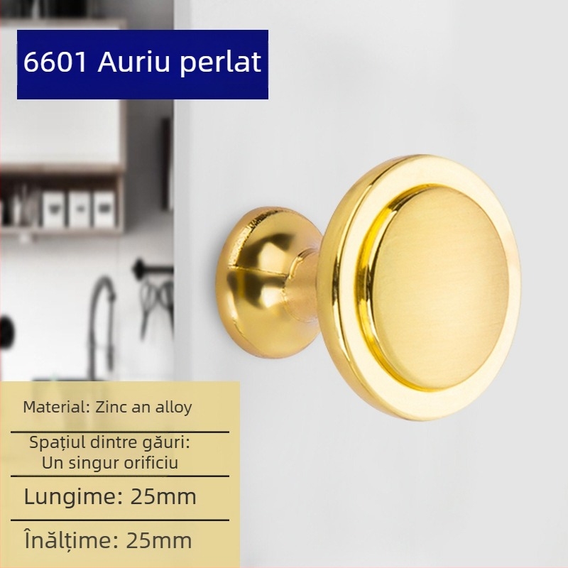Liyu Mâner de dulap, aliaj de zinc, design cu un singur orificiu, stil modern minimalist, pentru uși și sertare de dulapuri