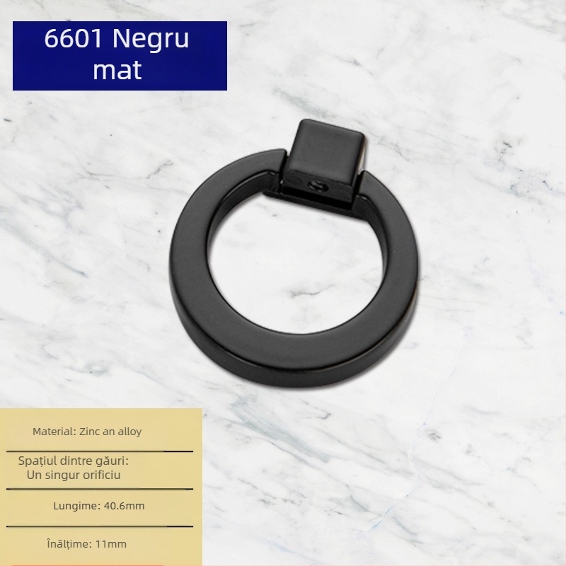 Liyu Mâner de dulap, aliaj de zinc, design cu un singur orificiu, stil modern minimalist, pentru uși și sertare de dulapuri