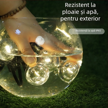 Șir LED G40, alimentat solar, IP65, control prin telecomandă sau buton