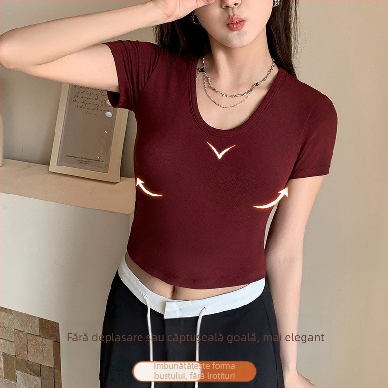 Sutien wireless, respirabil, din viscose Ice Silk, cupă fixă, fără cusături, cu burete