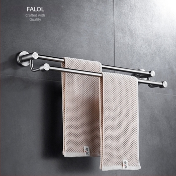 Raft de prosoape montat pe perete, din oțel inoxidabil 304, finisaj periat manual/oglindit, sarcină 20 kg, un singur rând, stil modern