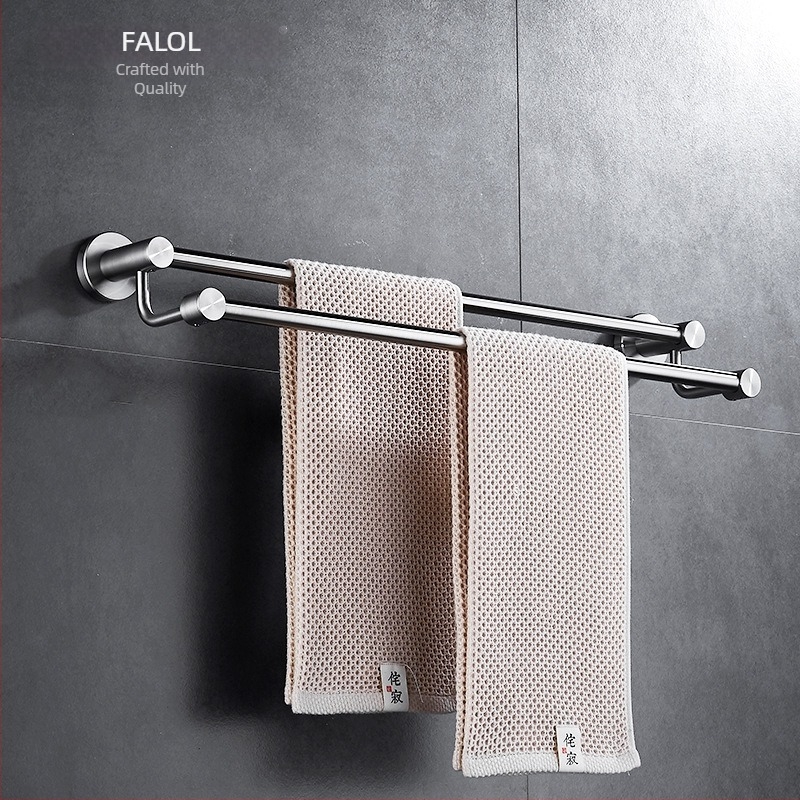 Raft de prosoape montat pe perete, din oțel inoxidabil 304, finisaj periat manual/oglindit, sarcină 20 kg, un singur rând, stil modern