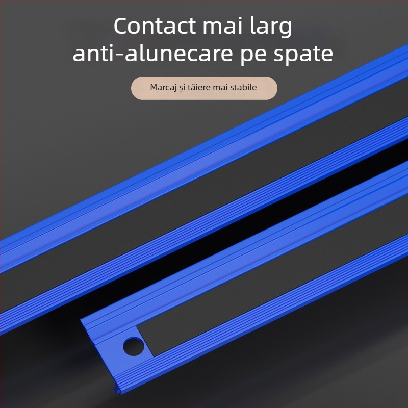 Cassiolo Riglă din aliaj de aluminiu pentru desen – corp îngroșat, margine de protecție, ghid de desen