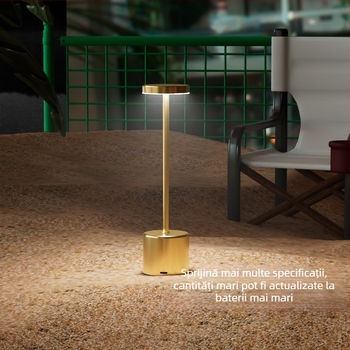 Lampă de birou în formă de I, construcție metalică, control prin atingere, tensiune ≤36V, certificat CE UE, stil modern minimalist