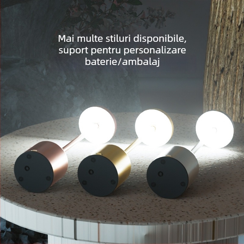 Lampă de birou în formă de I, construcție metalică, control prin atingere, tensiune ≤36V, certificat CE UE, stil modern minimalist