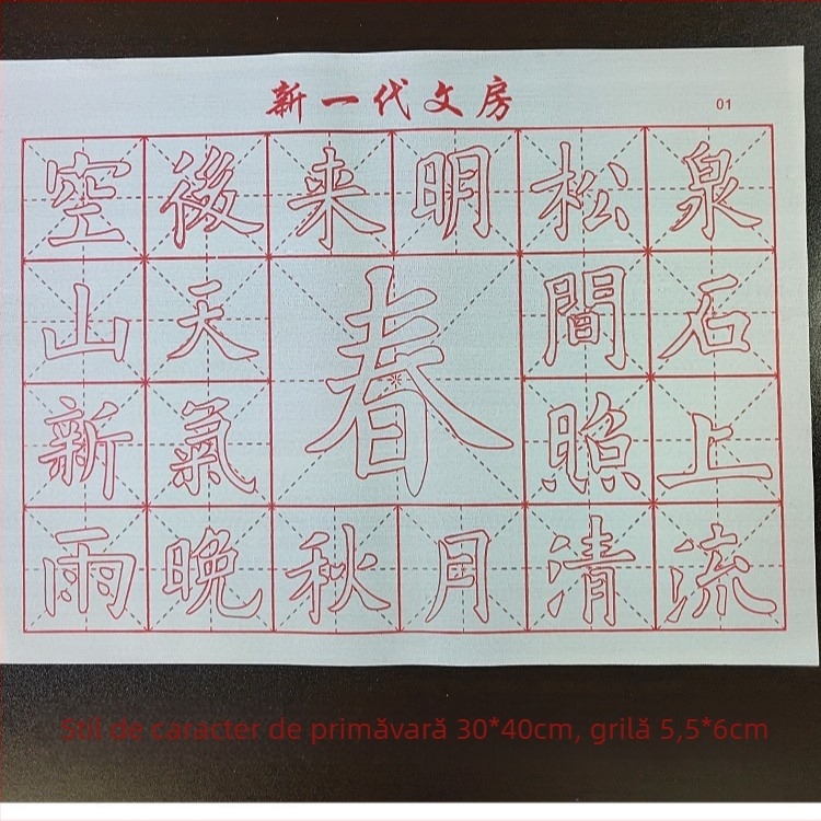 Pânză de caligrafie cu scriere cu apă pentru practică, material nețesut cu uscare rapidă, formă dreptunghiulară, marcă Shangpin