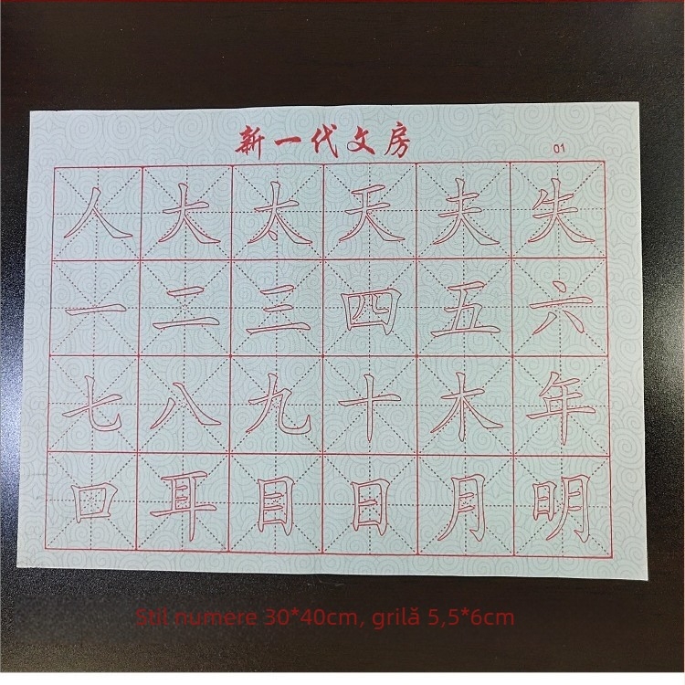 Pânză de caligrafie cu scriere cu apă pentru practică, material nețesut cu uscare rapidă, formă dreptunghiulară, marcă Shangpin