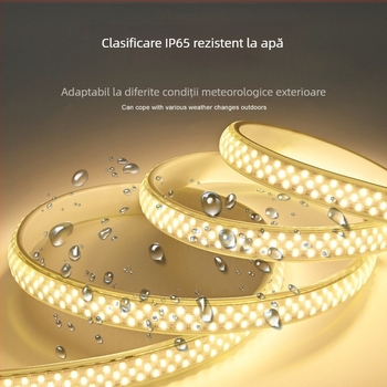 Bandă LED rezistentă la exterior, 220V, 348 LED-uri, cipuri 2835, 22W, IP65