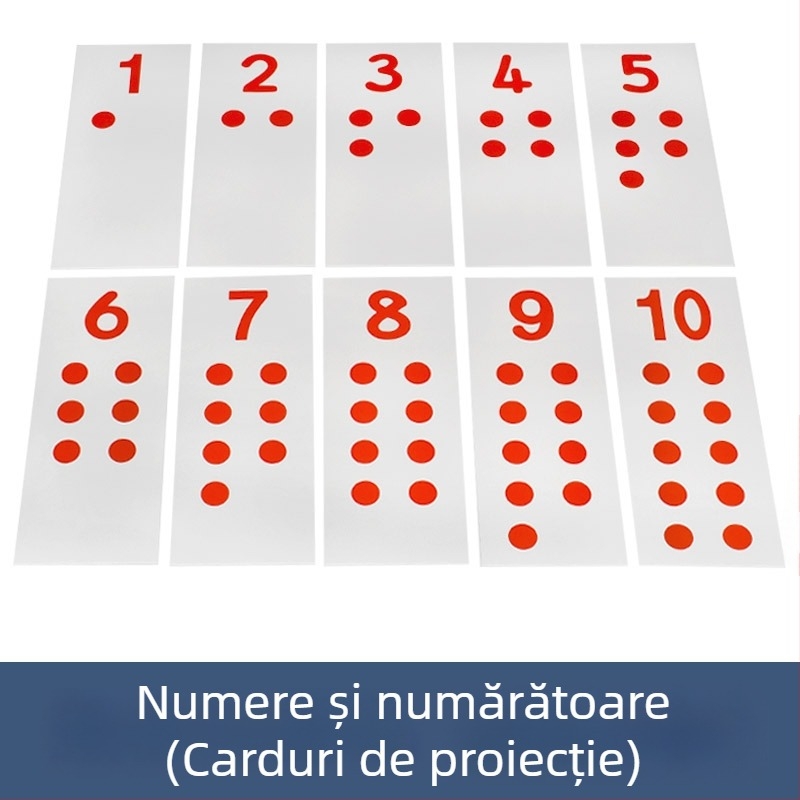 Montessori instrument de învățare a matematicii: numere și cipuri pentru educație timpurie, jucărie din lemn, potrivit pentru copii 3–6 ani, dezvoltare intelectuală, învățare manuală, joc interactiv, comunicare părinte-copil