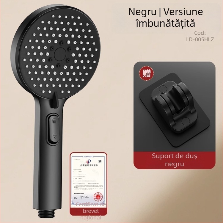 Set duș cu cap de duș sub presiune, cu funcție de pulverizare și masaj, material ABS, brand Home rhyme